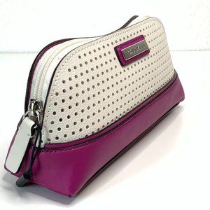 Calvin Klein Rose Purple and White Cosmetics Bag